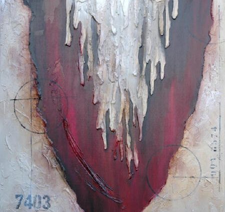 Yvonne Verwey | Abstract bordeaux