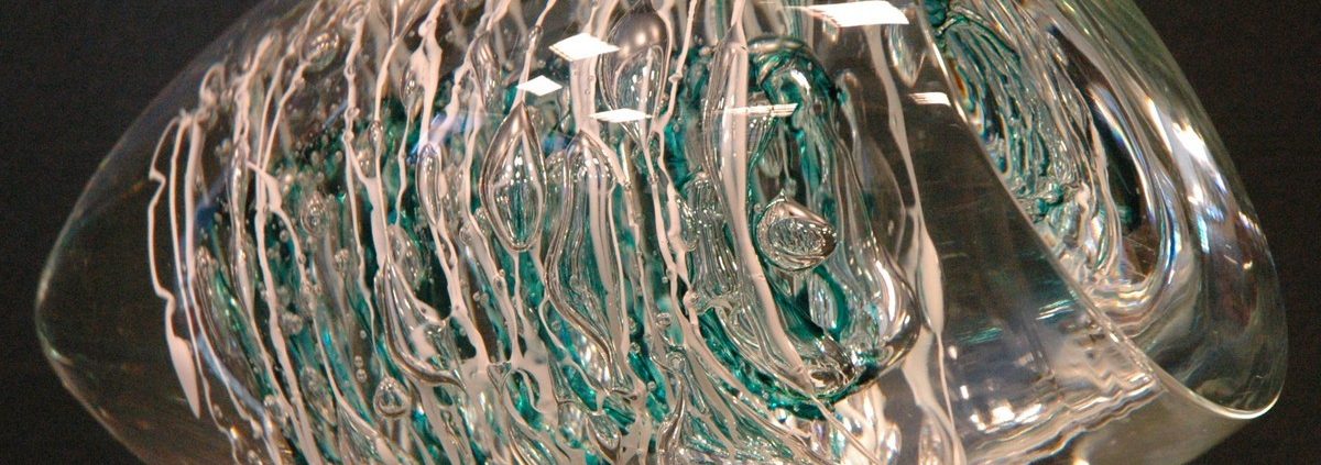 Loranto | Glas Object Turquoise/wit
